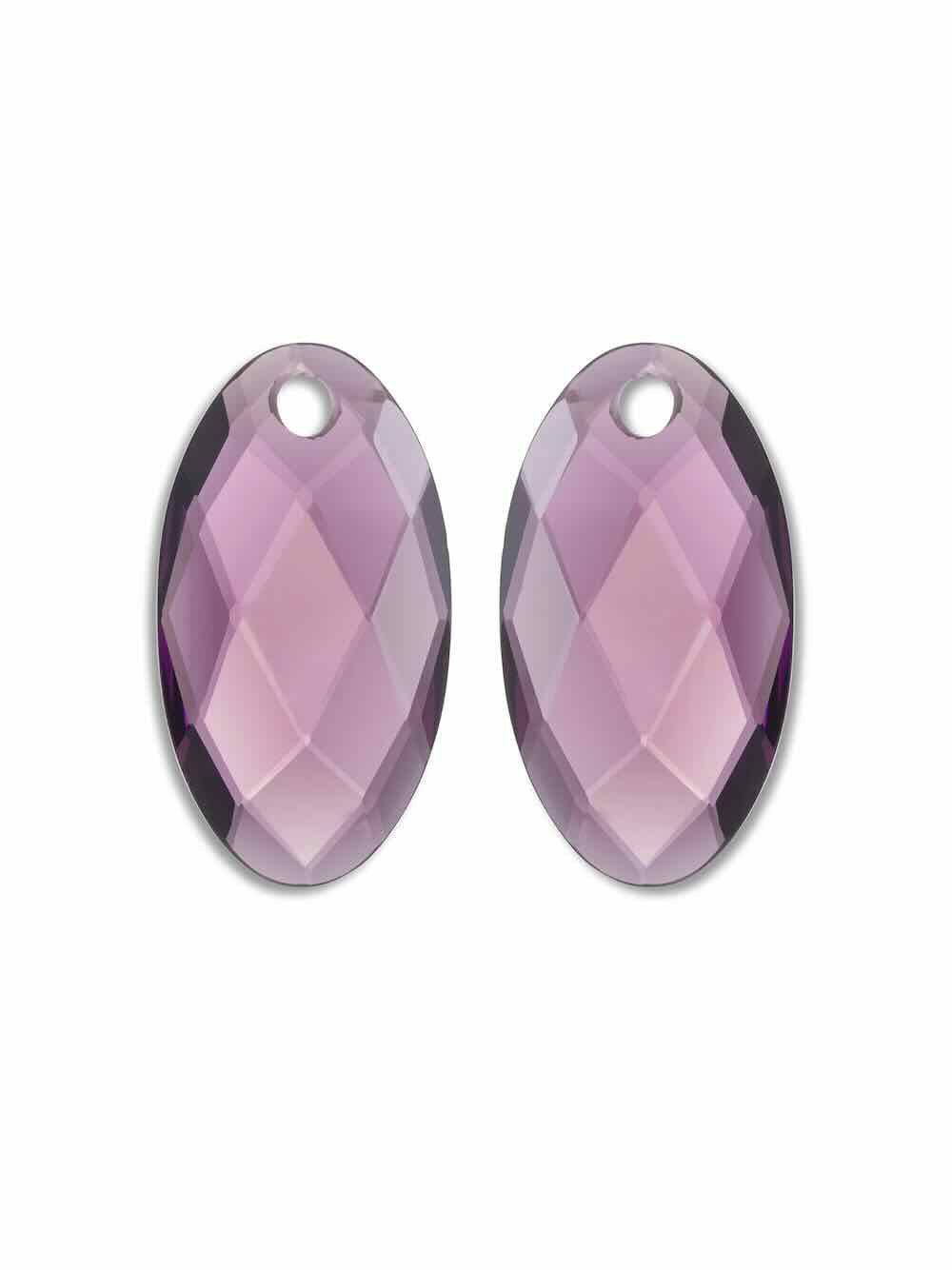 sparkling jewels edelstenen hangers large leaf aubergine quartz