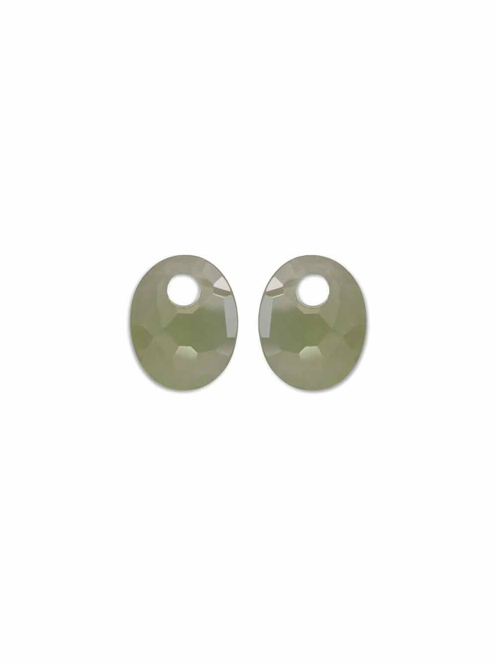 sparkling jewels hangers small oval lime jade
