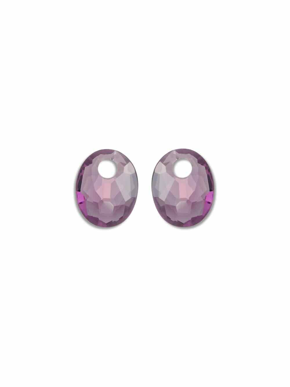 sparkling jewels hangers small oval aubergine quartz
