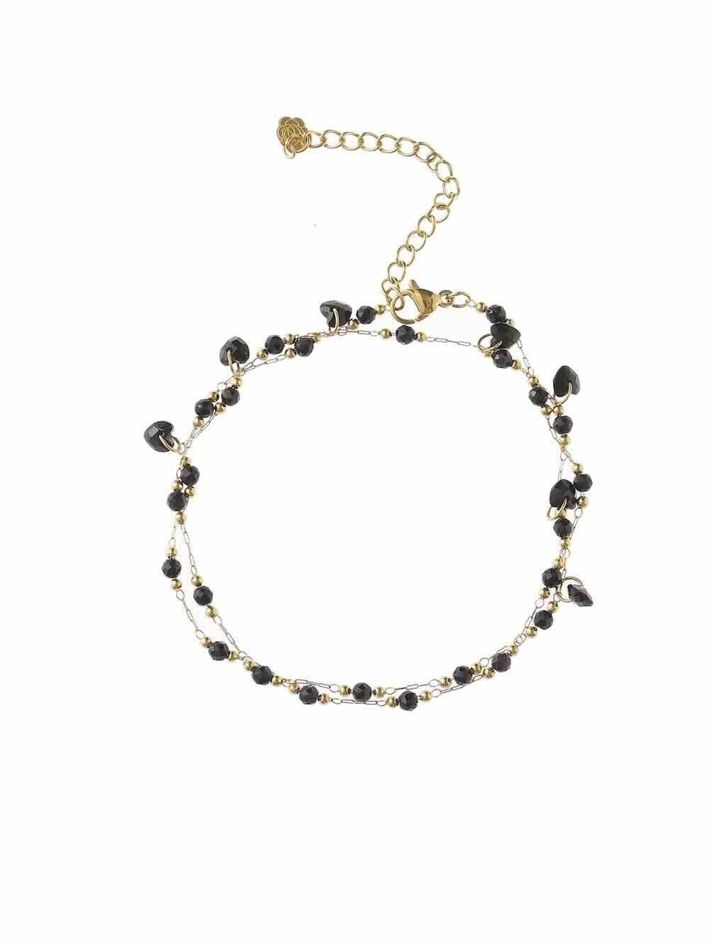 Rose & Camellia ketting little black hearts
