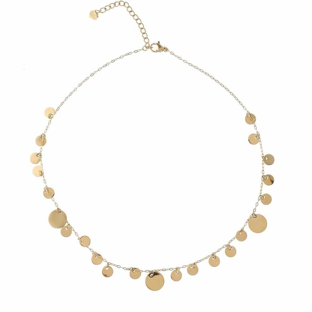 Rose & Camellia ketting little gold discs