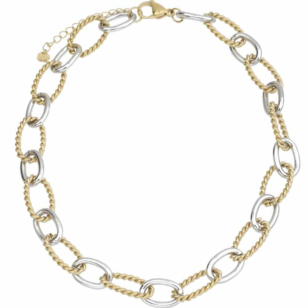 Rose & Camellia ketting bicolor up twist