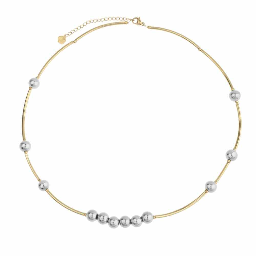Rose & Camellia ketting sphere bicolor