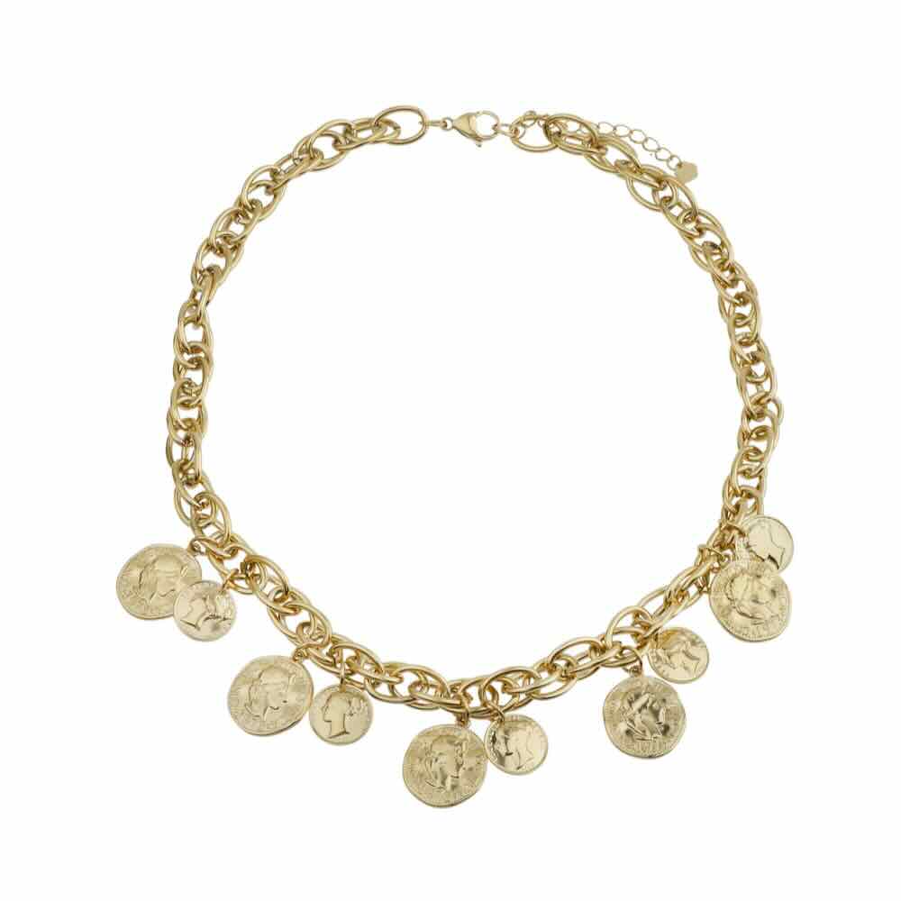 Rose & Camellia ketting big coin chain