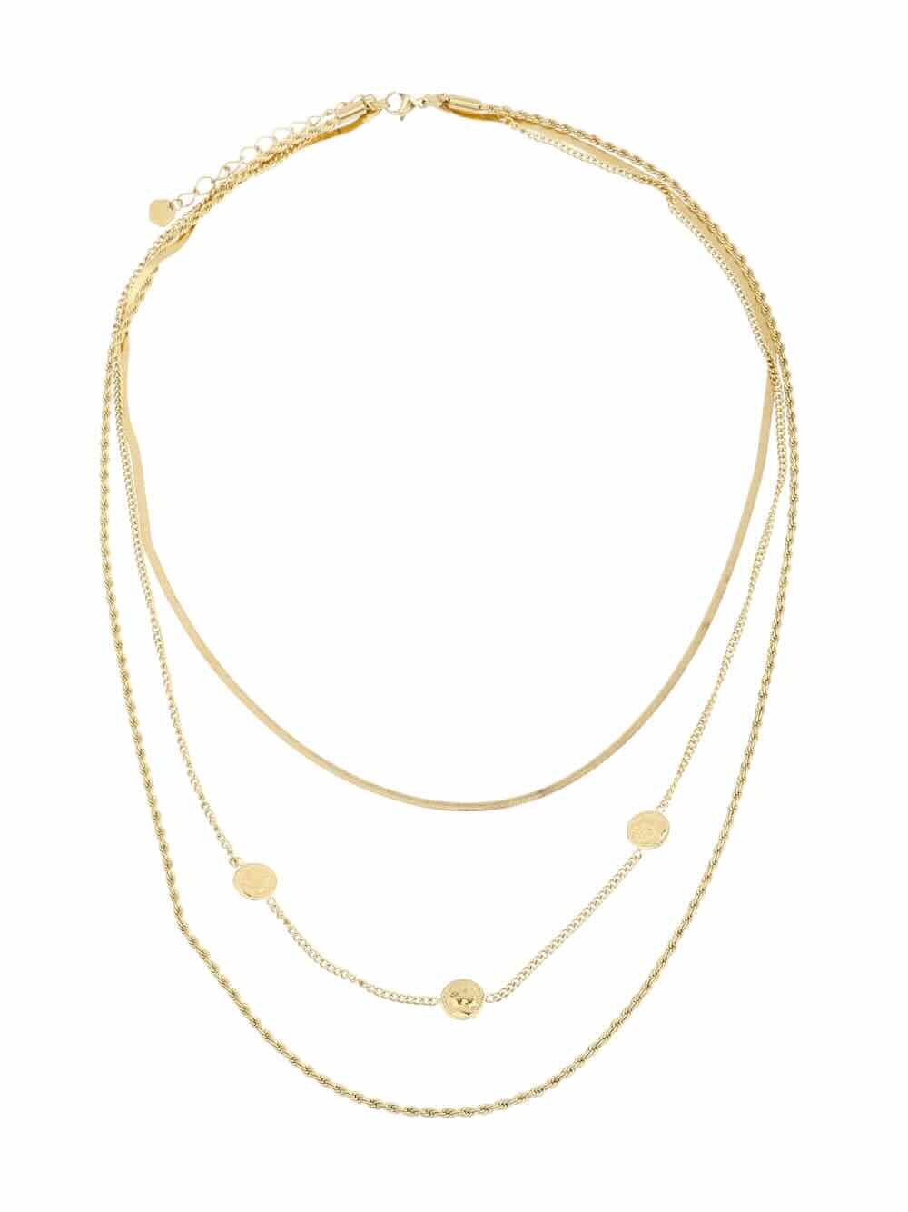 Rose & Camellia ketting three coins twist