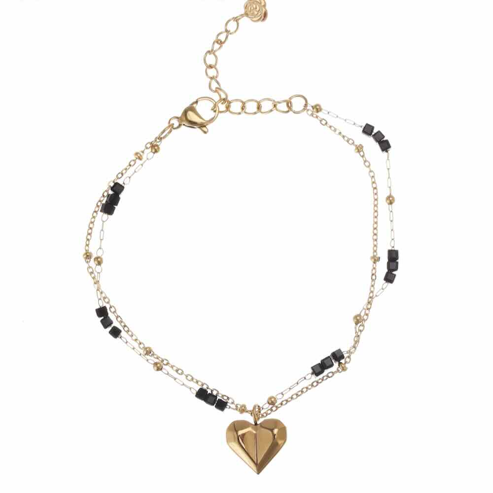 Rose & Camellia armband sweet black love
