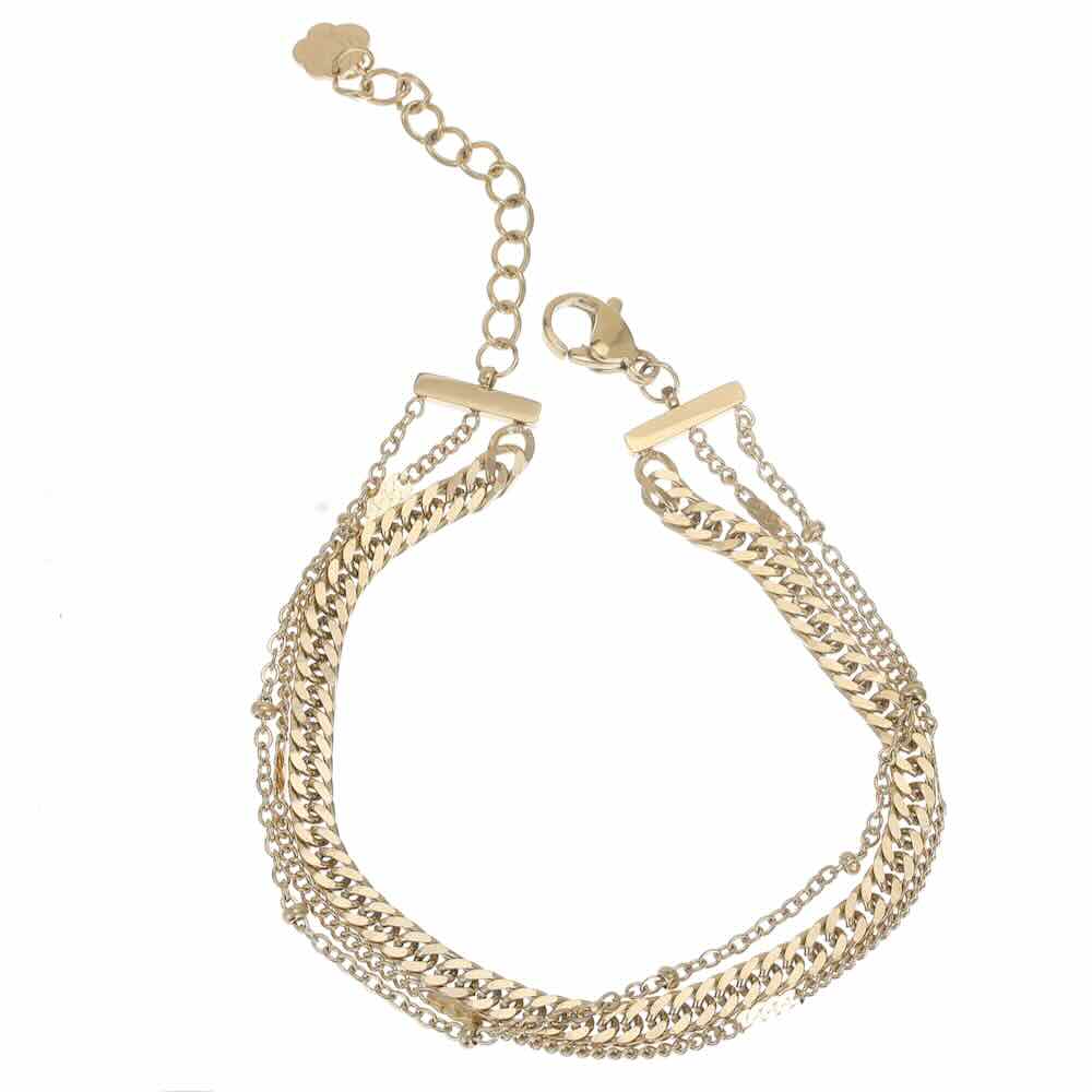 Rose & Camellia armband three double twist