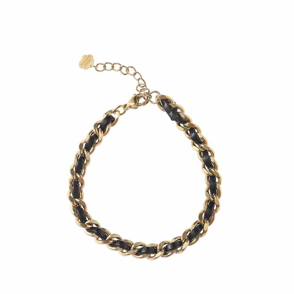 Rose & Camellia armband leather up
