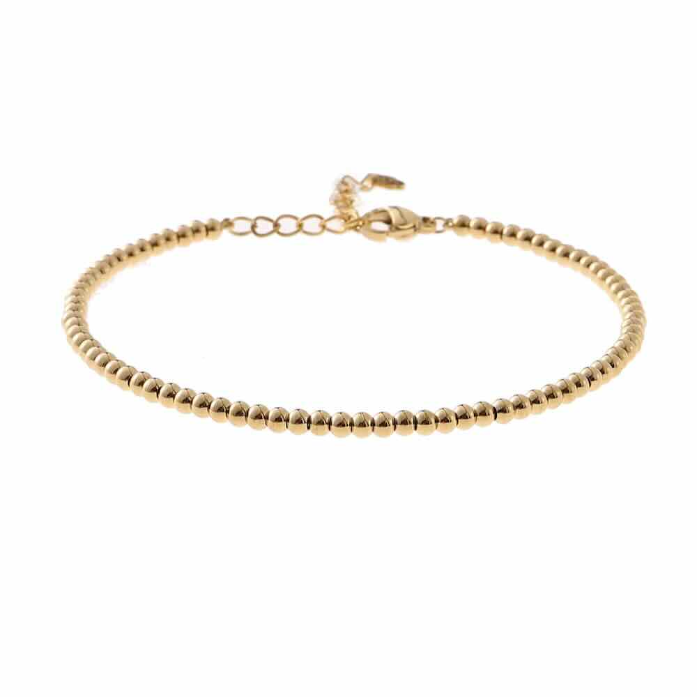 Rose & Camellia armband dot gold coloured