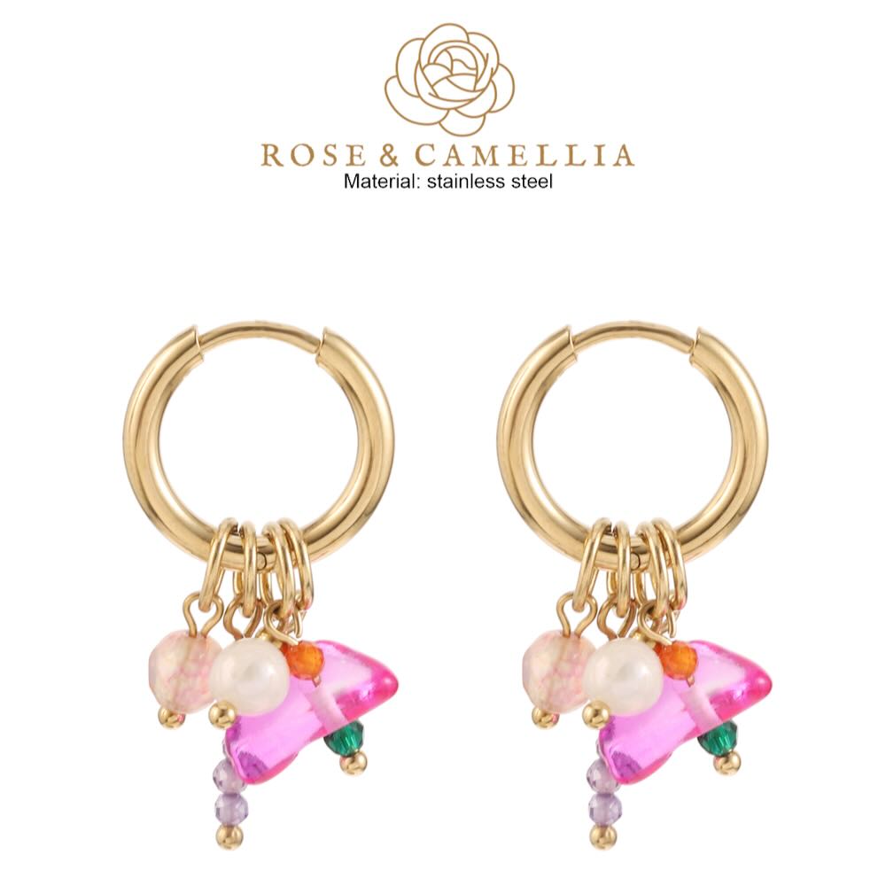 Rose & Camellia hoops little fun