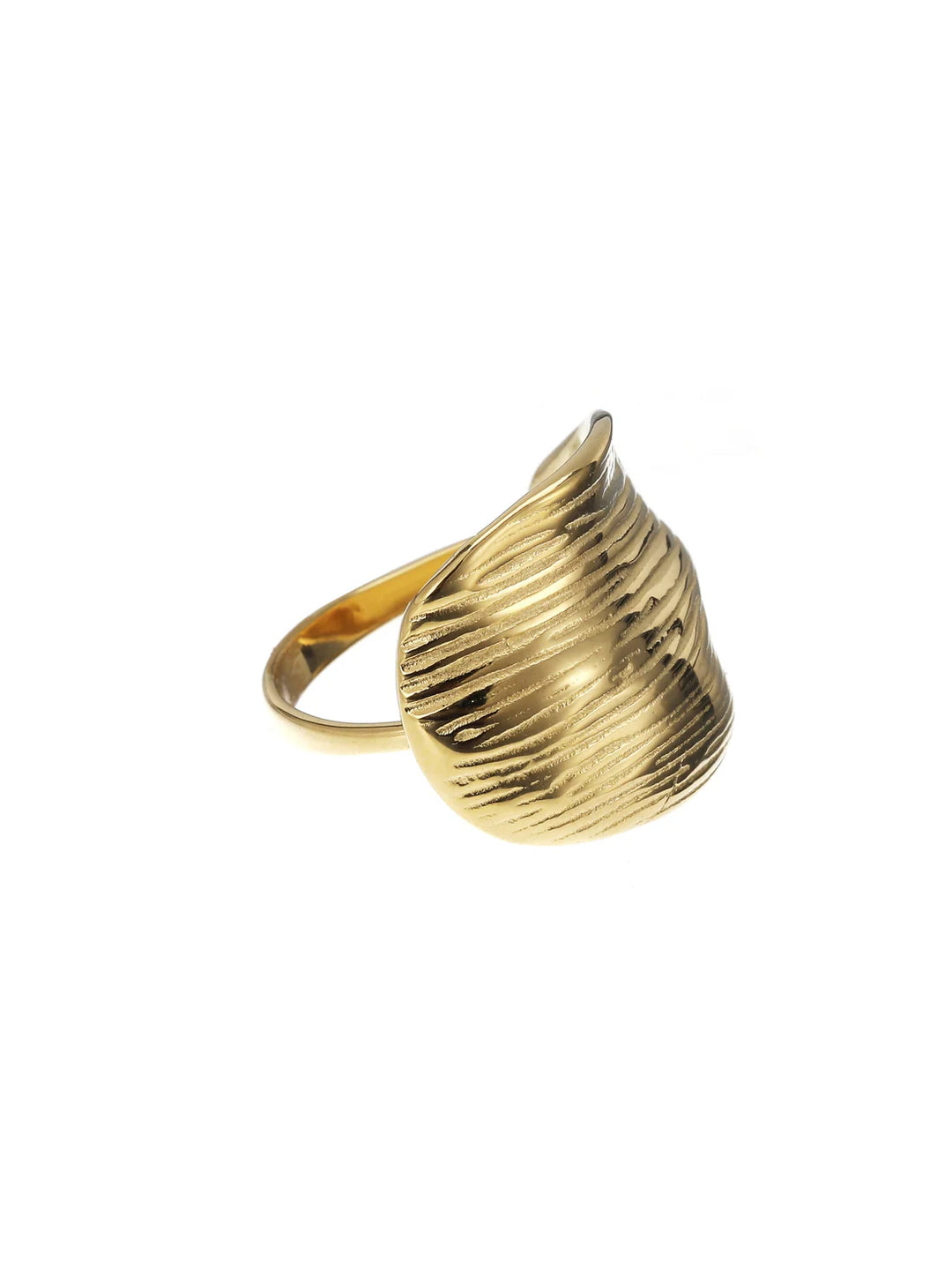 Rose & Camellia ring wave gold