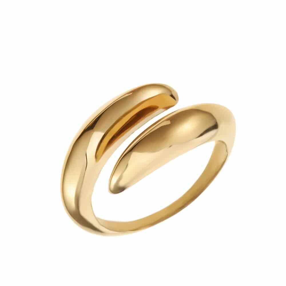 Rose & Camellia ring hugs drop