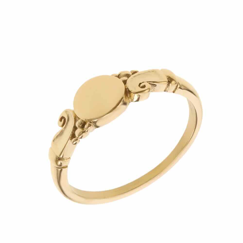 Rose & Camellia ring classic goldie