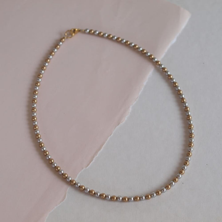 widaro ketting bicolor pearls and crystal (kies je ketting)
