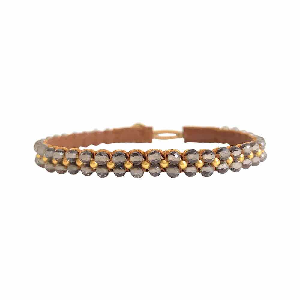 ibu jewels armband bee smokey quartz