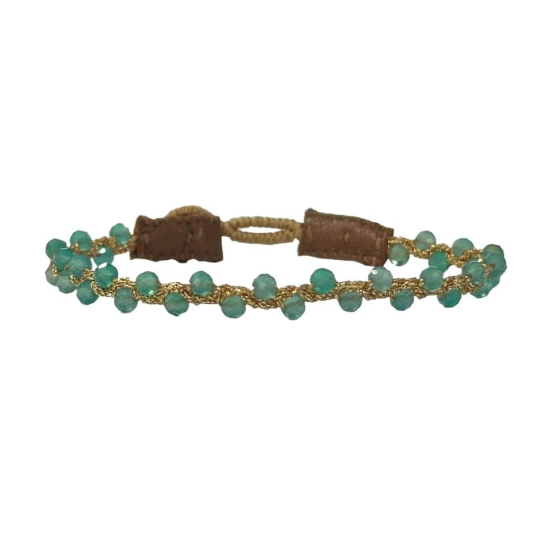 ibu jewels armband cap twist green jade