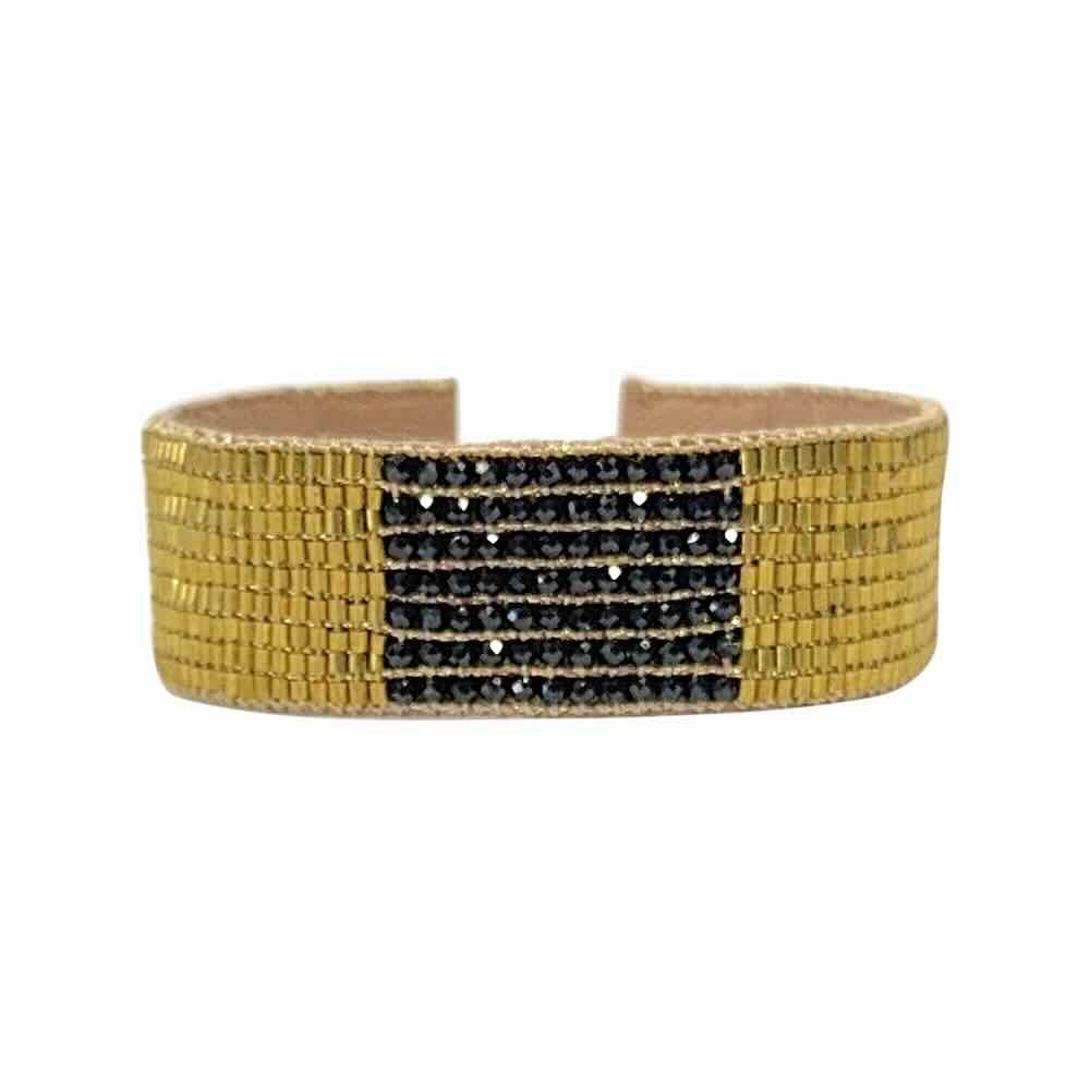 ibu jewels armband bamboo stone onyz
