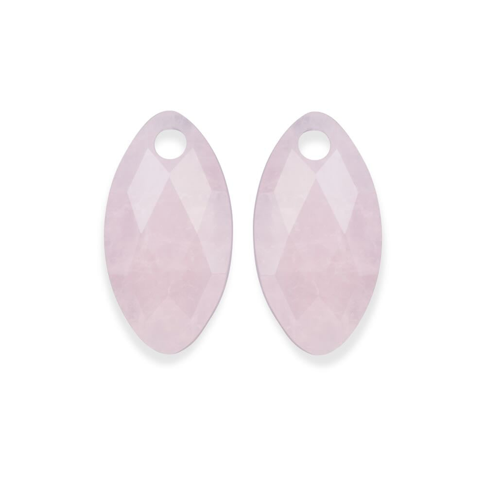 sparkling jewels hangers leaf rose quartz