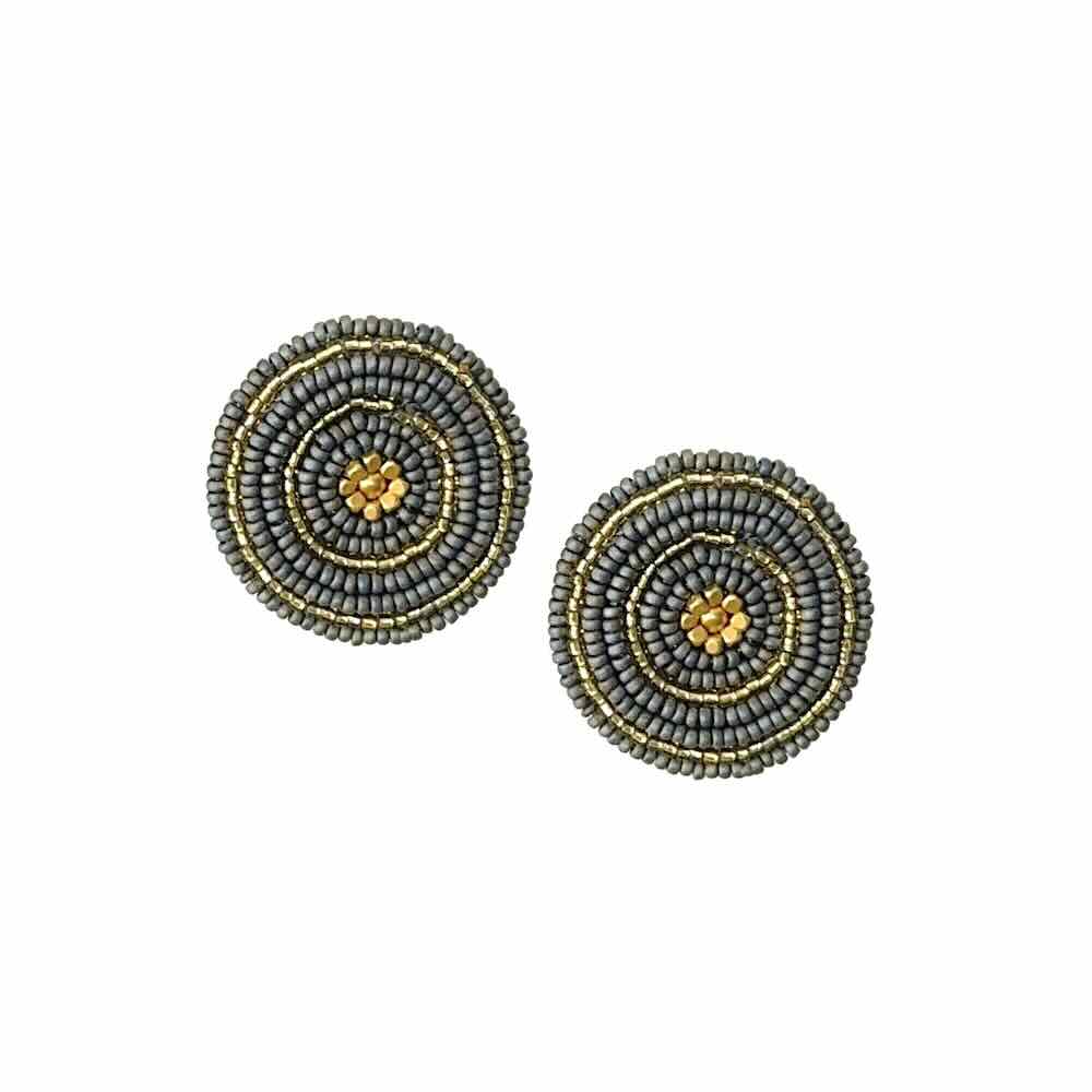 ibu jewels oorbellen stud anna gunmetal