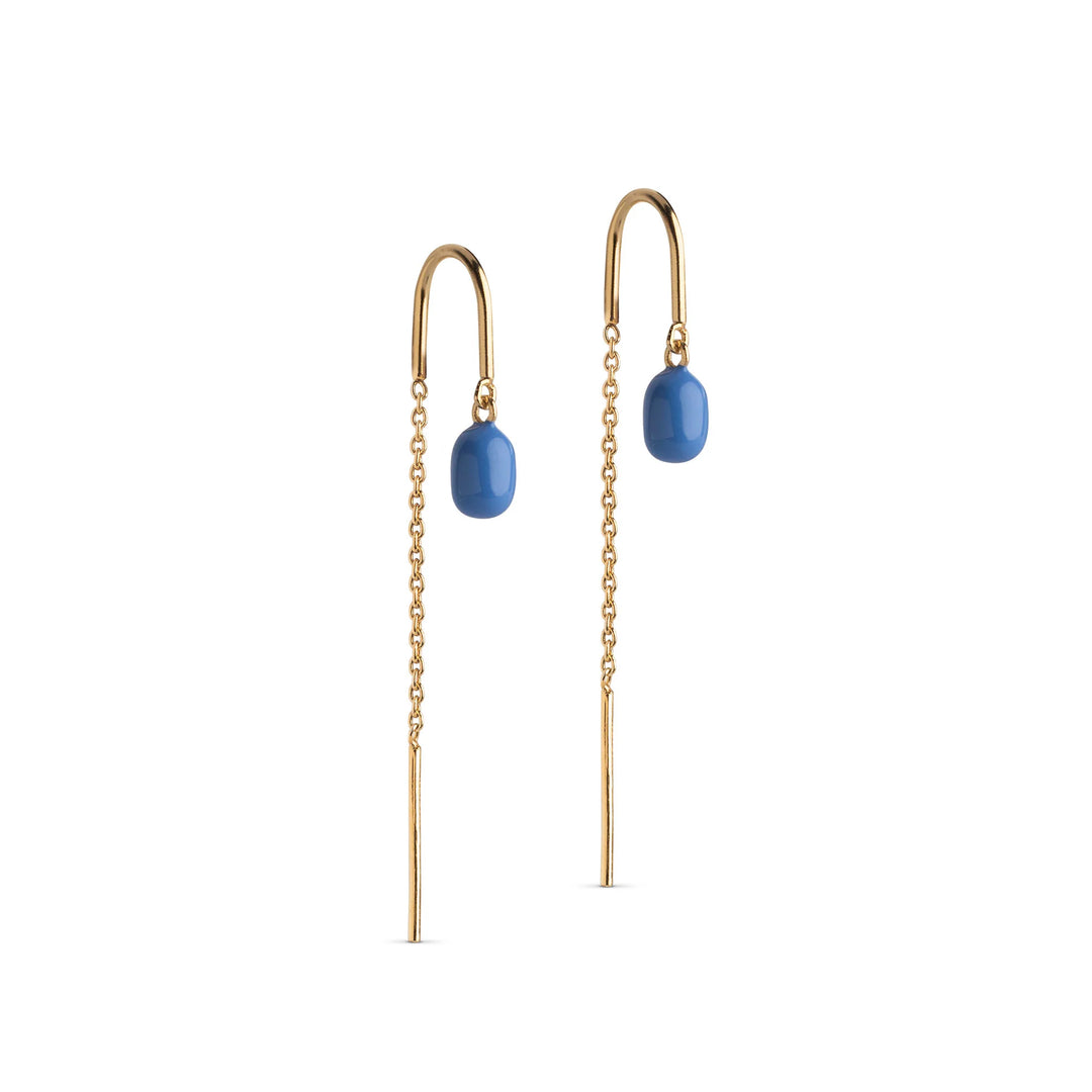enamel oorbellen eleanor blue