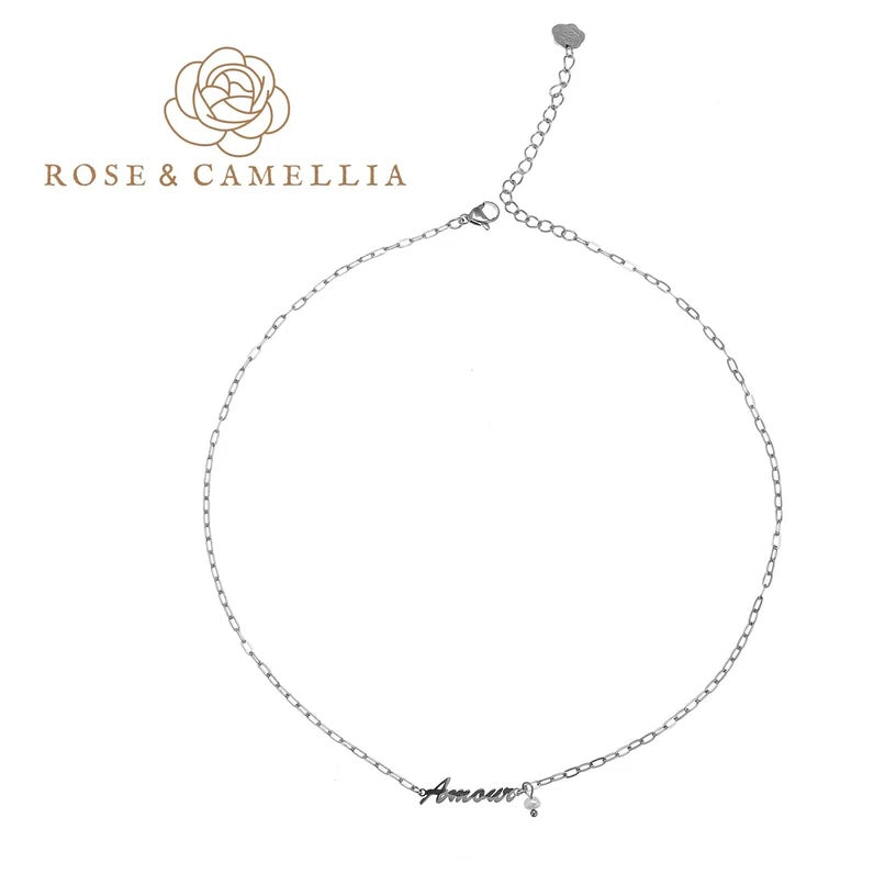 Rose & Camellia ketting silver amour