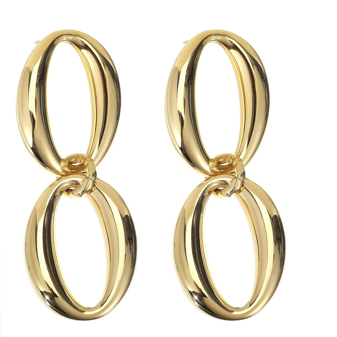 Rose & Camellia oorbellen two ovals