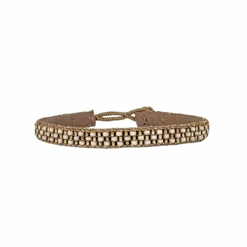 ibu jewels armband raindrop antique beige