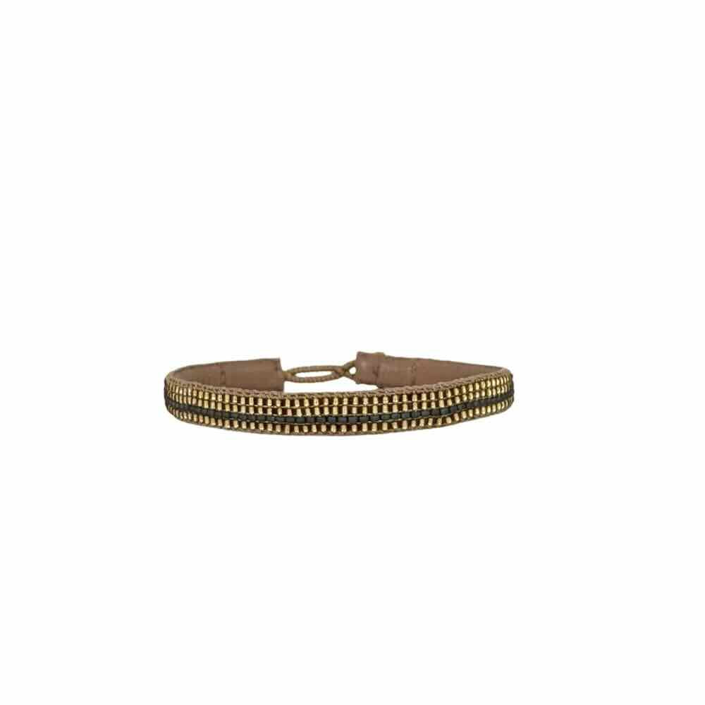 ibu jewels armband gold stripe gunmetal