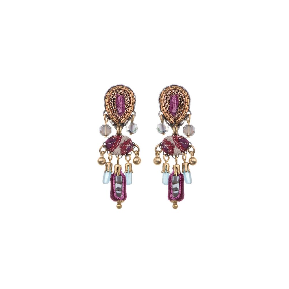 Ayala bar oorbellen Berry blush H2305