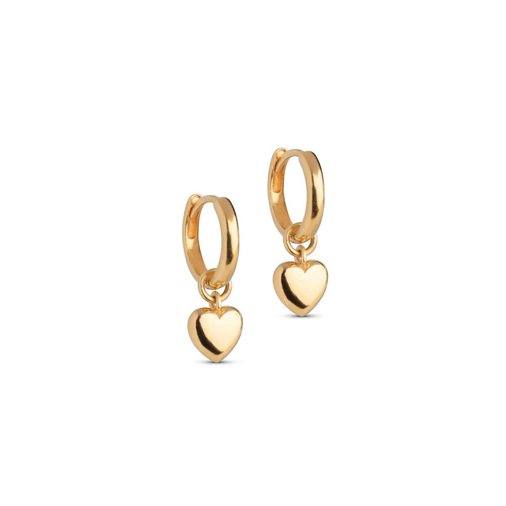 enamel oorbellen hoops amore gold/silver