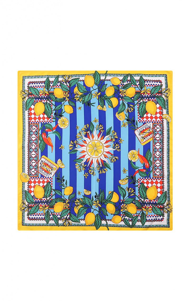 Wild Paris sjaal Sicily blue middle