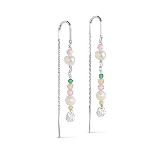 enamel oorbellen sofia goud/zilver