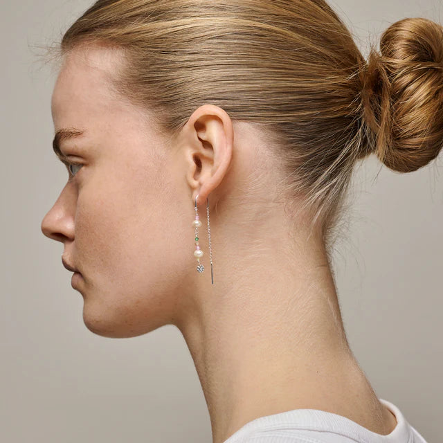 enamel oorbellen sofia goud/zilver