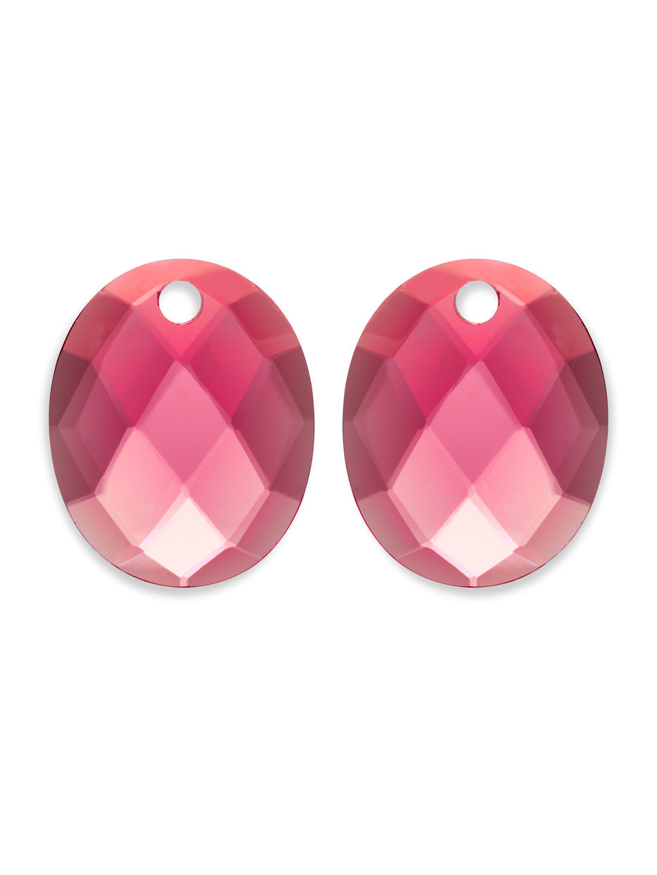 sparkling jewels hangers round oval Fuchsia Quartz