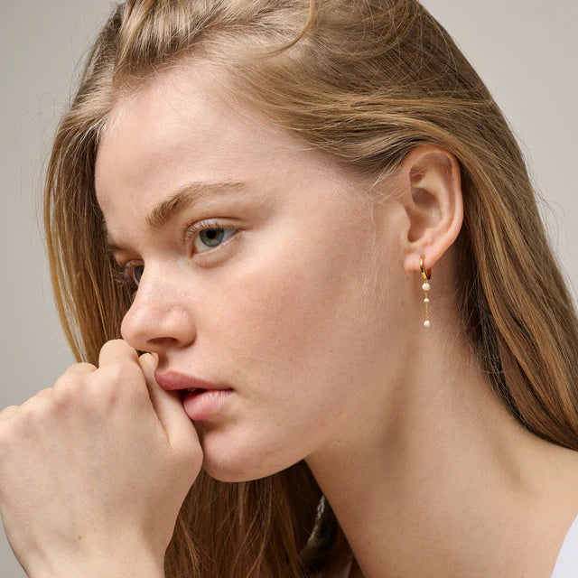 Enamel oorbellen lola bold creme