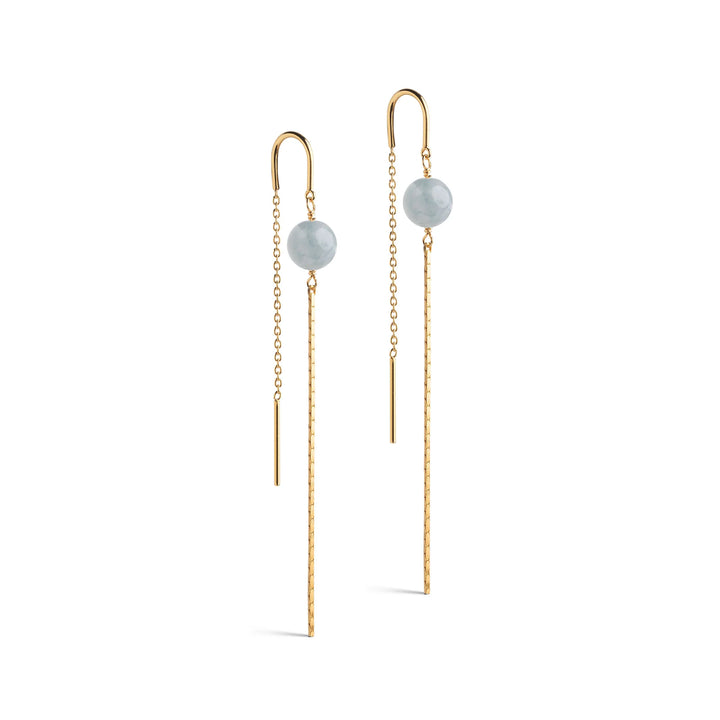 Enamel oorbellen aga light blue