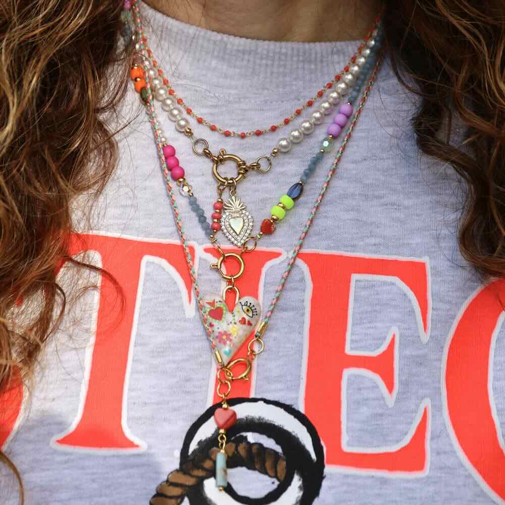 Widaro ketting witte parel 6mm