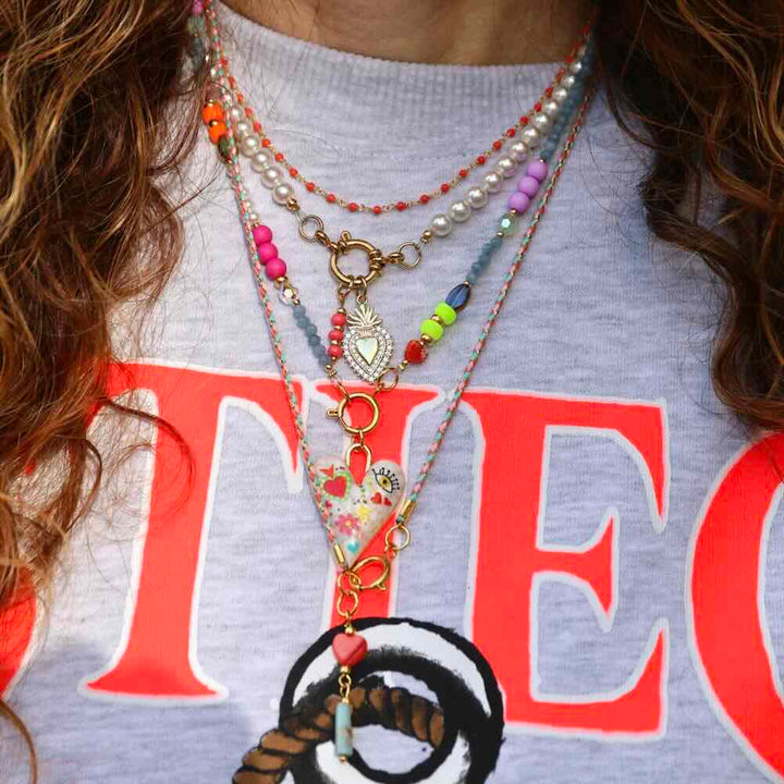 widaro ketting cord winter charms (kies je kleur)