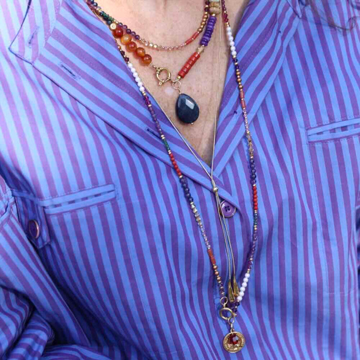 widaro ketting purple soft pink (kies je lengte)