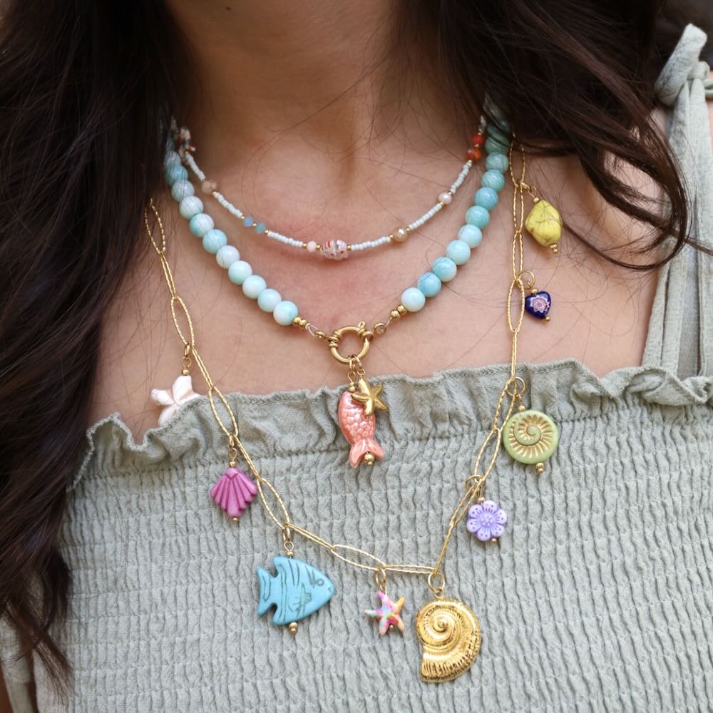 Widaro ketting pastel colour charms
