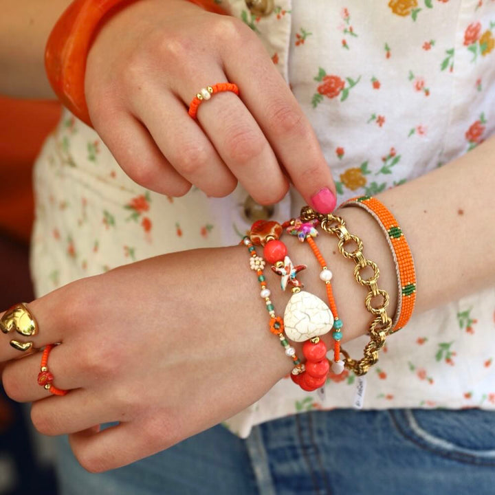 widaro ketting/armband beachy orange
