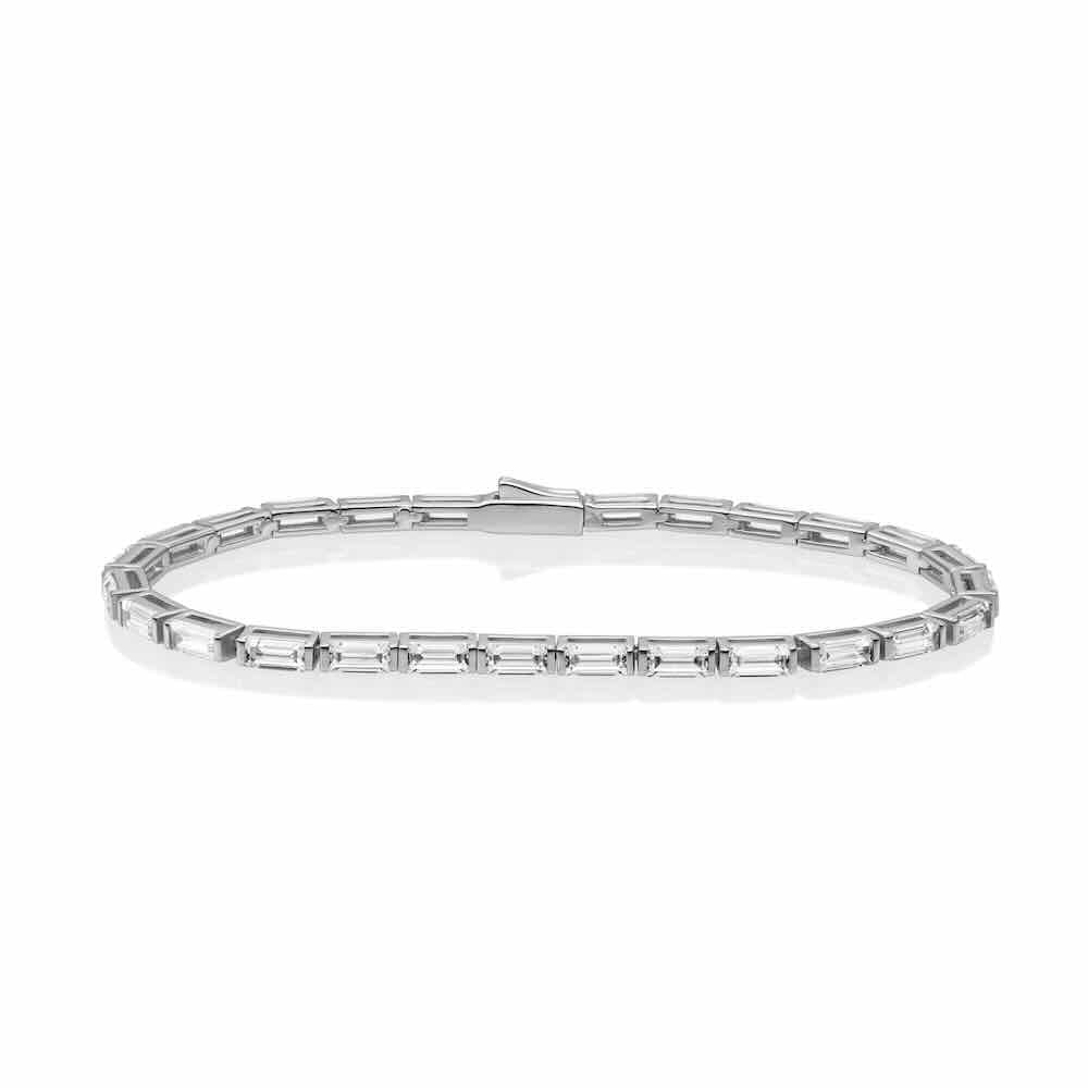 sparkling jewels armband baguette silver