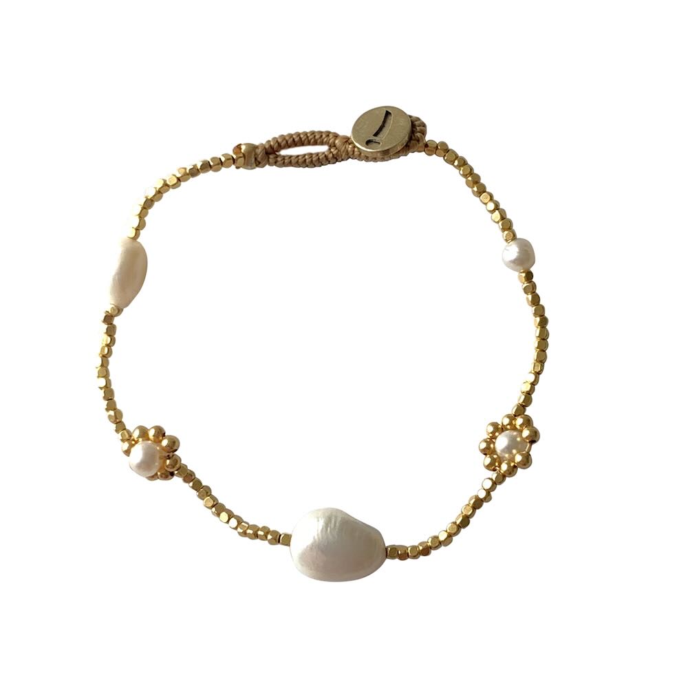 ibu jewels armband peggy pearl flower