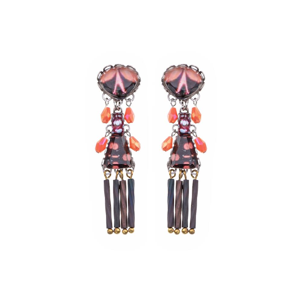 Ayala bar oorbellen Rosy clay R2325