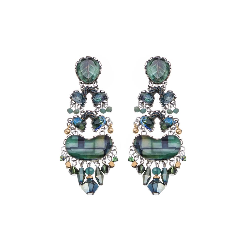 Ayala bar oorbellen Emerald reflection R2329