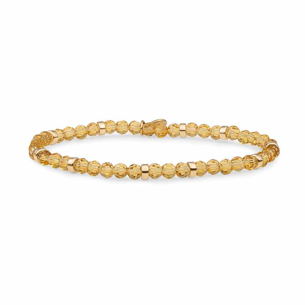 sparkling jewels armband light gold citrine quartz roundel interstellar