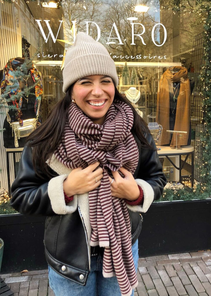 sjaalmania beanie light beige