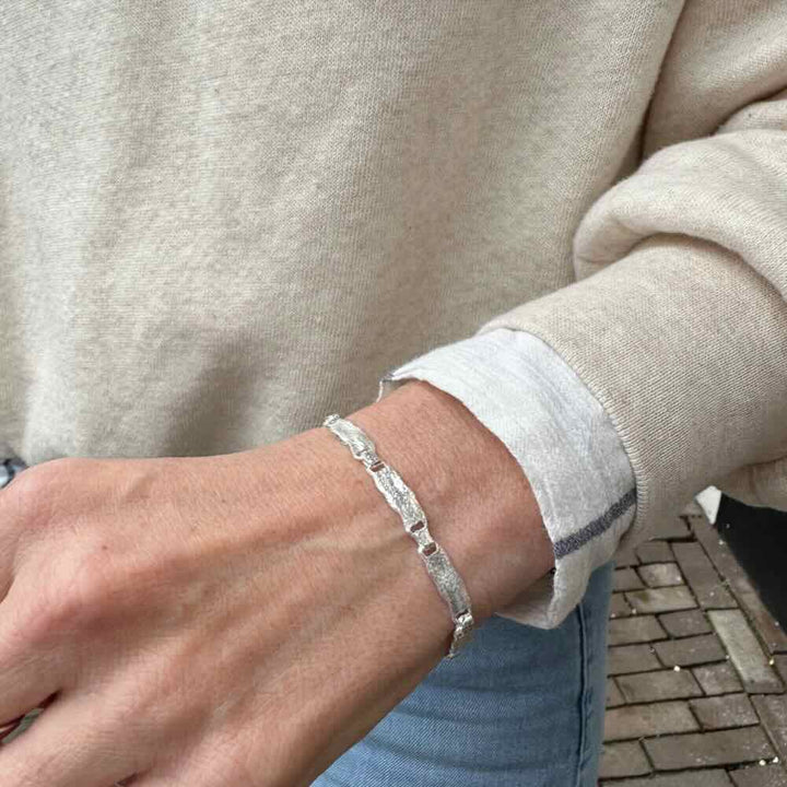 enamel armband melvina zilver