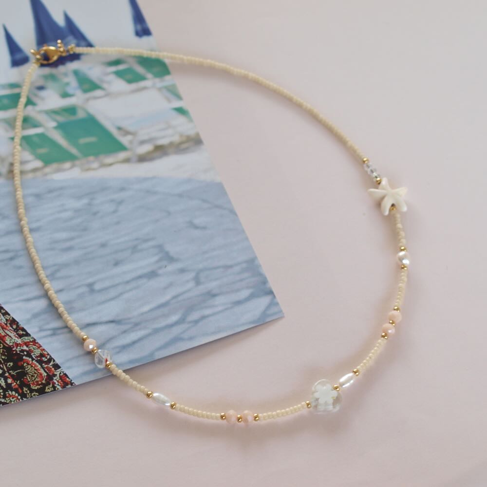 widaro ketting/armband beachy cream