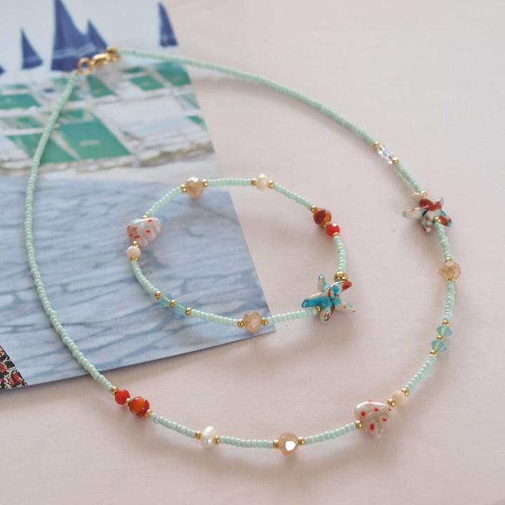 widaro ketting/armband  beachy mint
